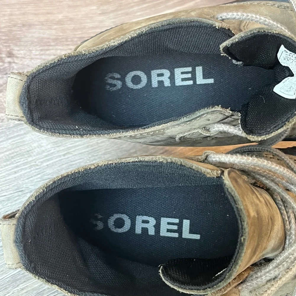 Sorel Out N About Duck Boots Brown Leather Waterproof Womens 9.5 UK 7.5 EU‎ 40.5